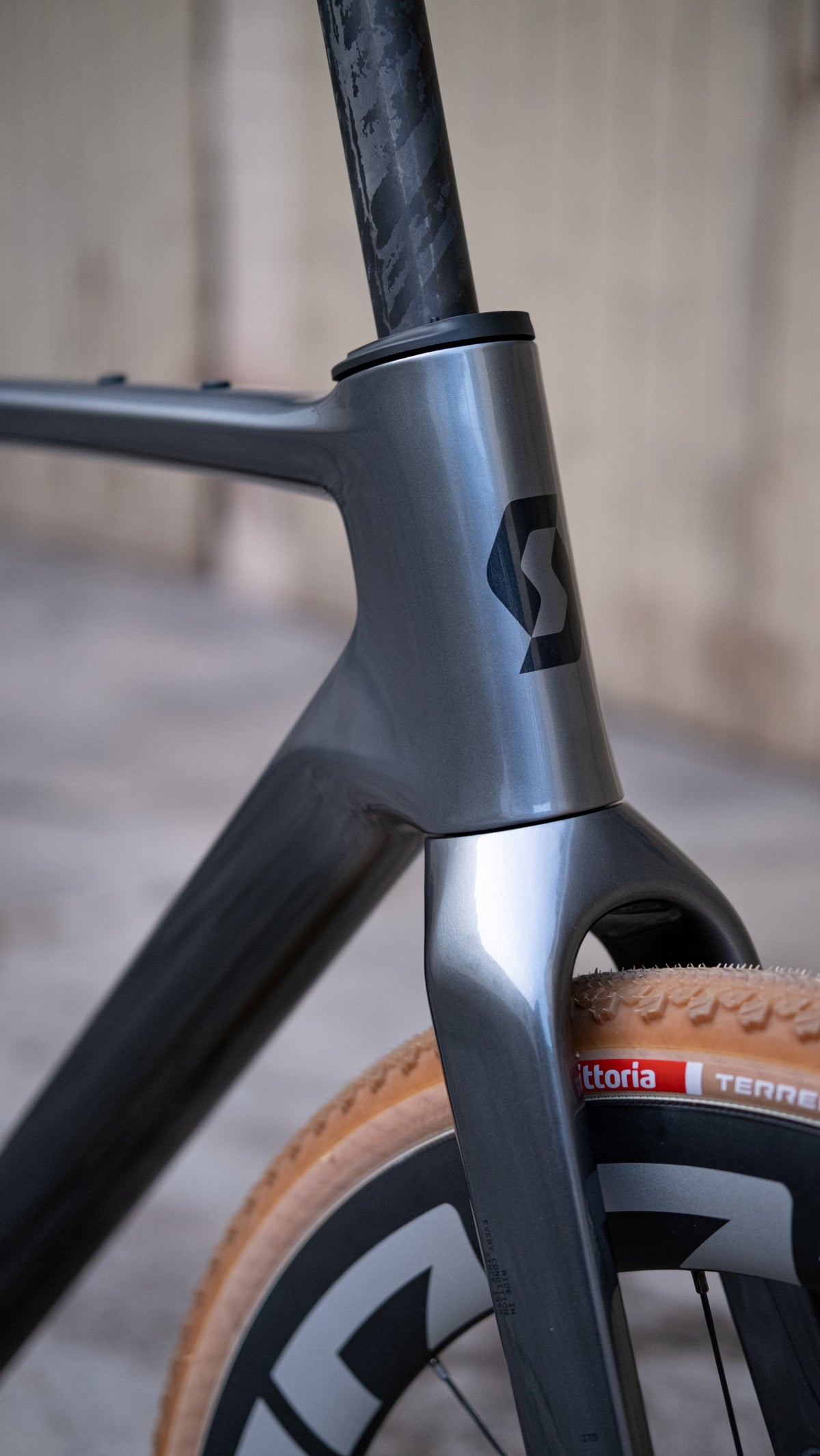 Scott Addict Gravel RC HMF Carbon Rahmen-Set - Chrome Silver