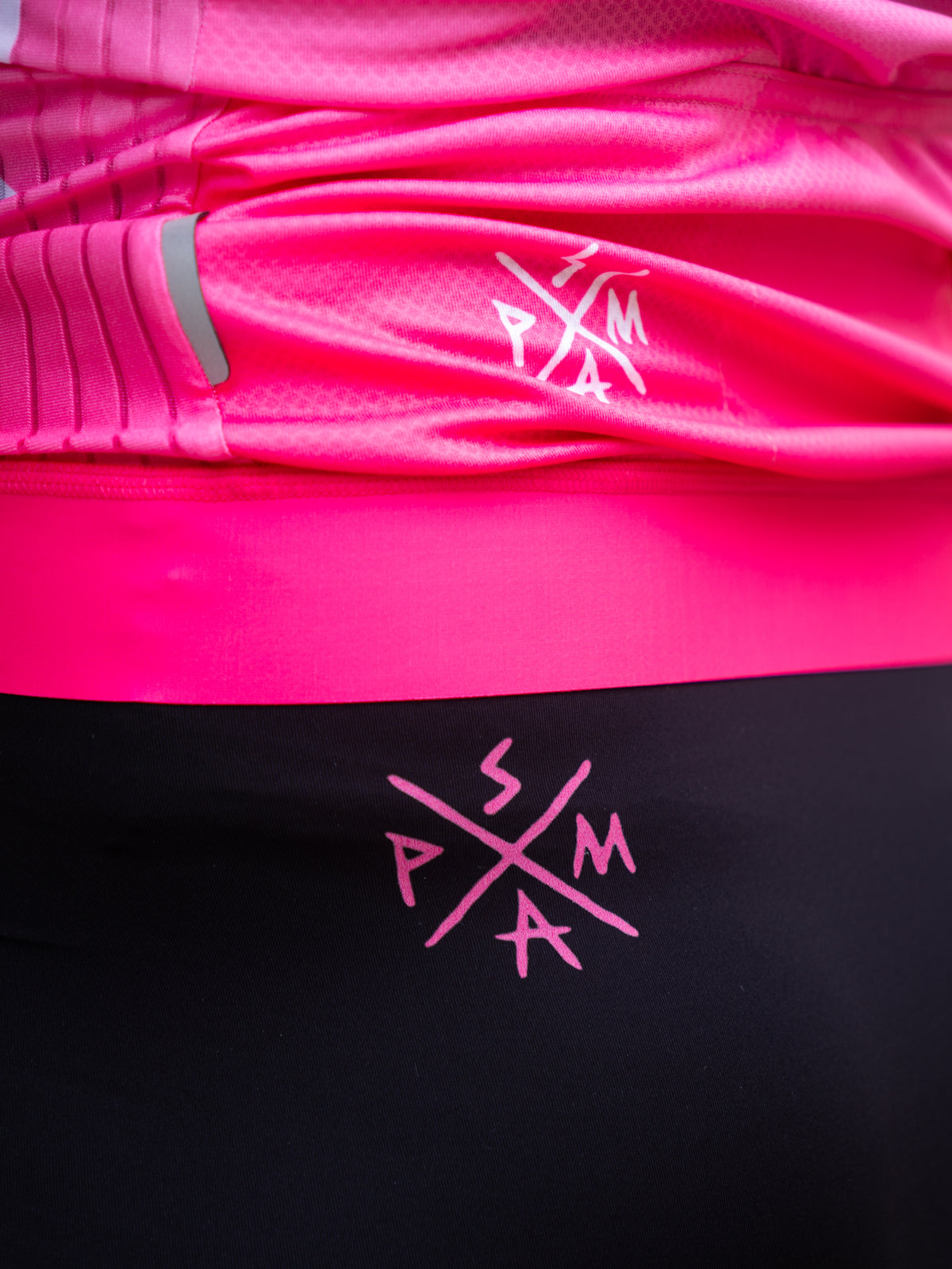 SMParts. Aero Race BIB with SQLab Pad - Black/Pink