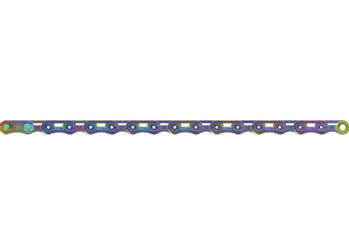 SRAM RED AXS E1, 12/13-fach Kette Power Chain, inkl. Power-Lock - Rainbow