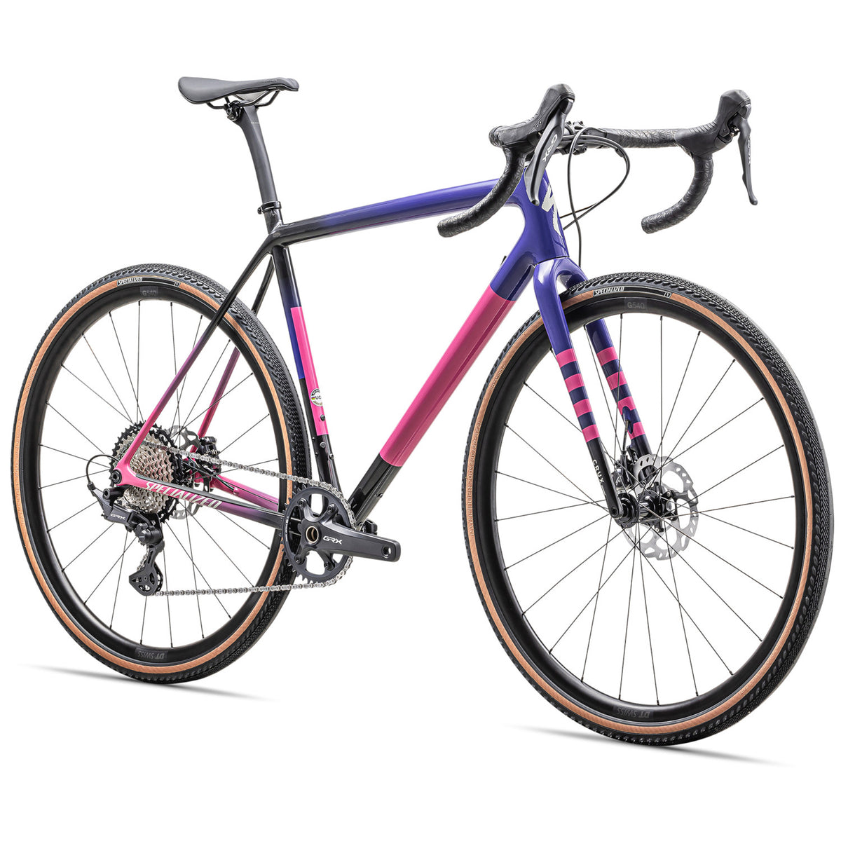 Specialized CRUX Comp, Shimano GRX 1x - Gloss Carbon / Purple Haze / Rebel Pink / Birch