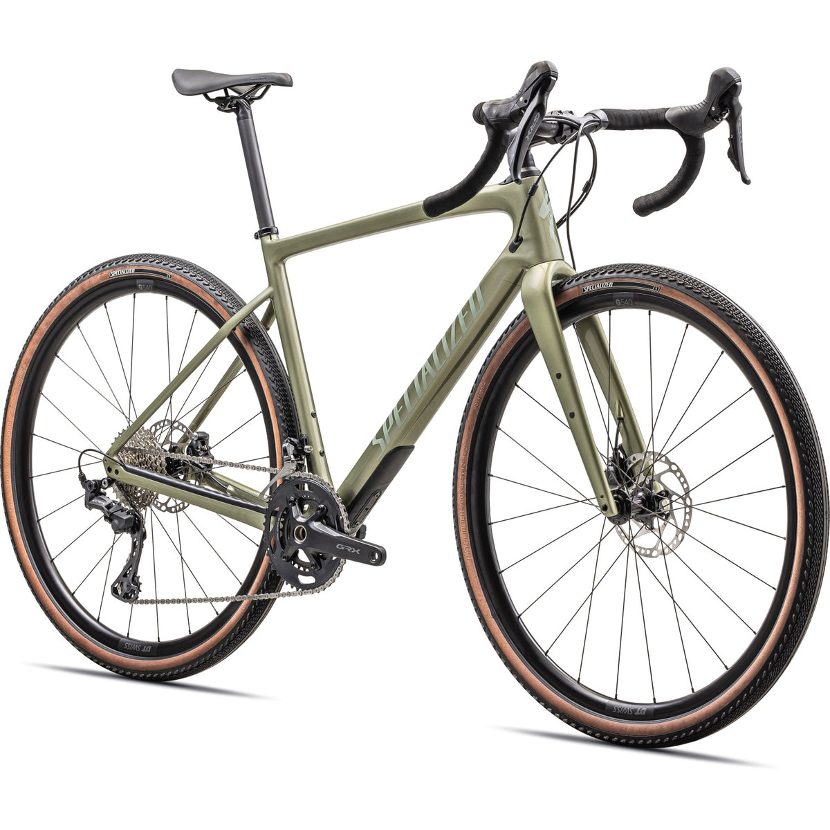 Specialized Diverge Sport Carbon, Shimano GRX 2x12 - Satin Metallic Spruce / Spruce