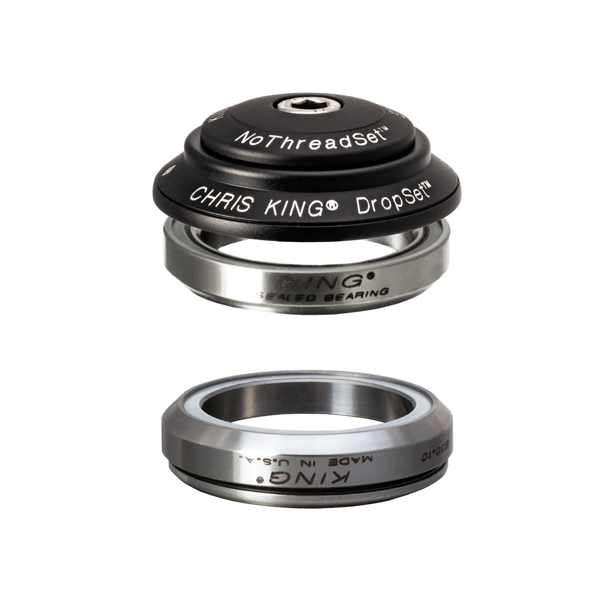 Chris King DROPSET 4, Steuersatz IS42/28.6 | IS42/30 45x45 - Schwarz