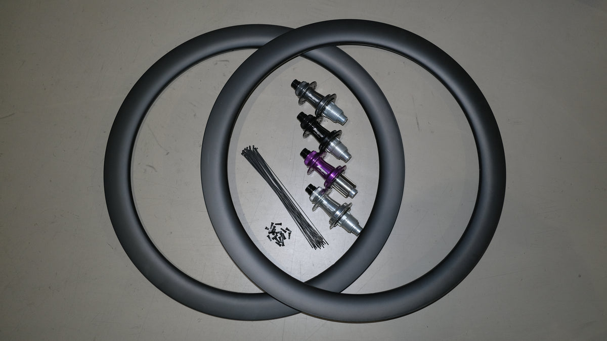 SMParts. Force 45 TLR UD Matt x HOPE RS4 Road 24/24 hole wheelset, purple