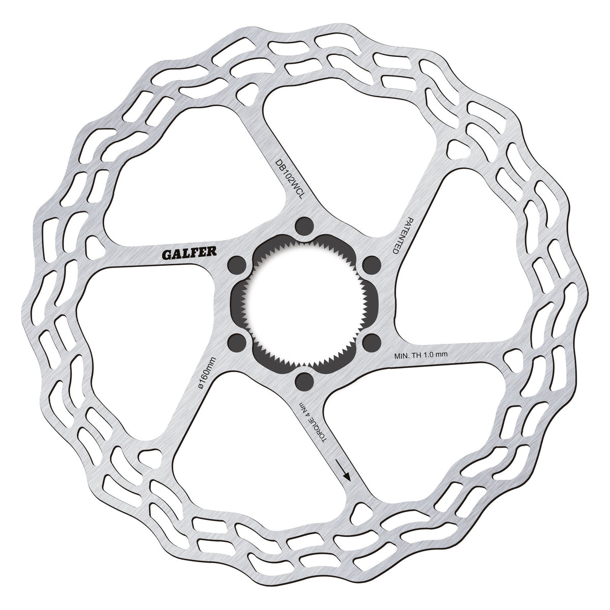 GALFER brake disc WAVE Fixed Road &amp; Gravel, Centerlock