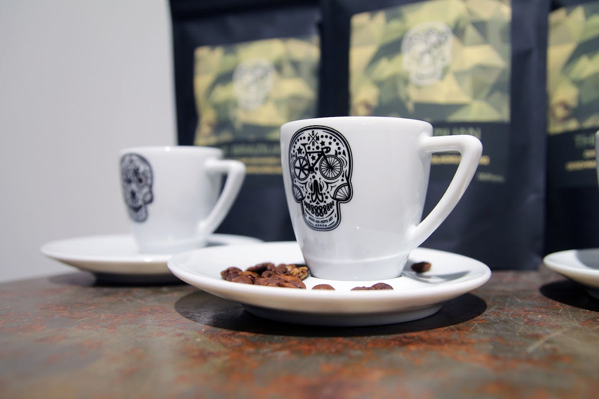 SMParts. Espresso Tasse mit Untersetzer 55ml Weiß