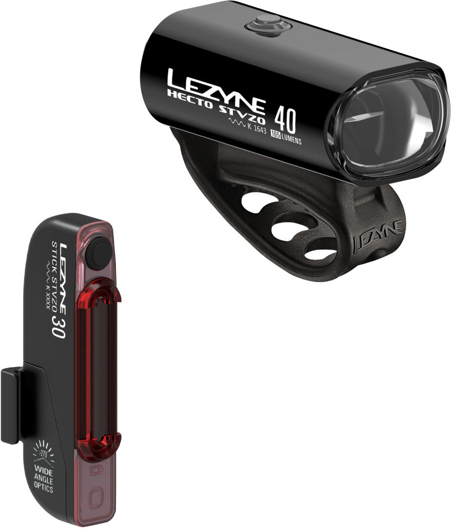 Lezyne Beleuchtungsset Hecto Drive 40 + Stick Drive STVZO
